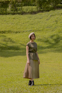Pleated Sunray Skirt