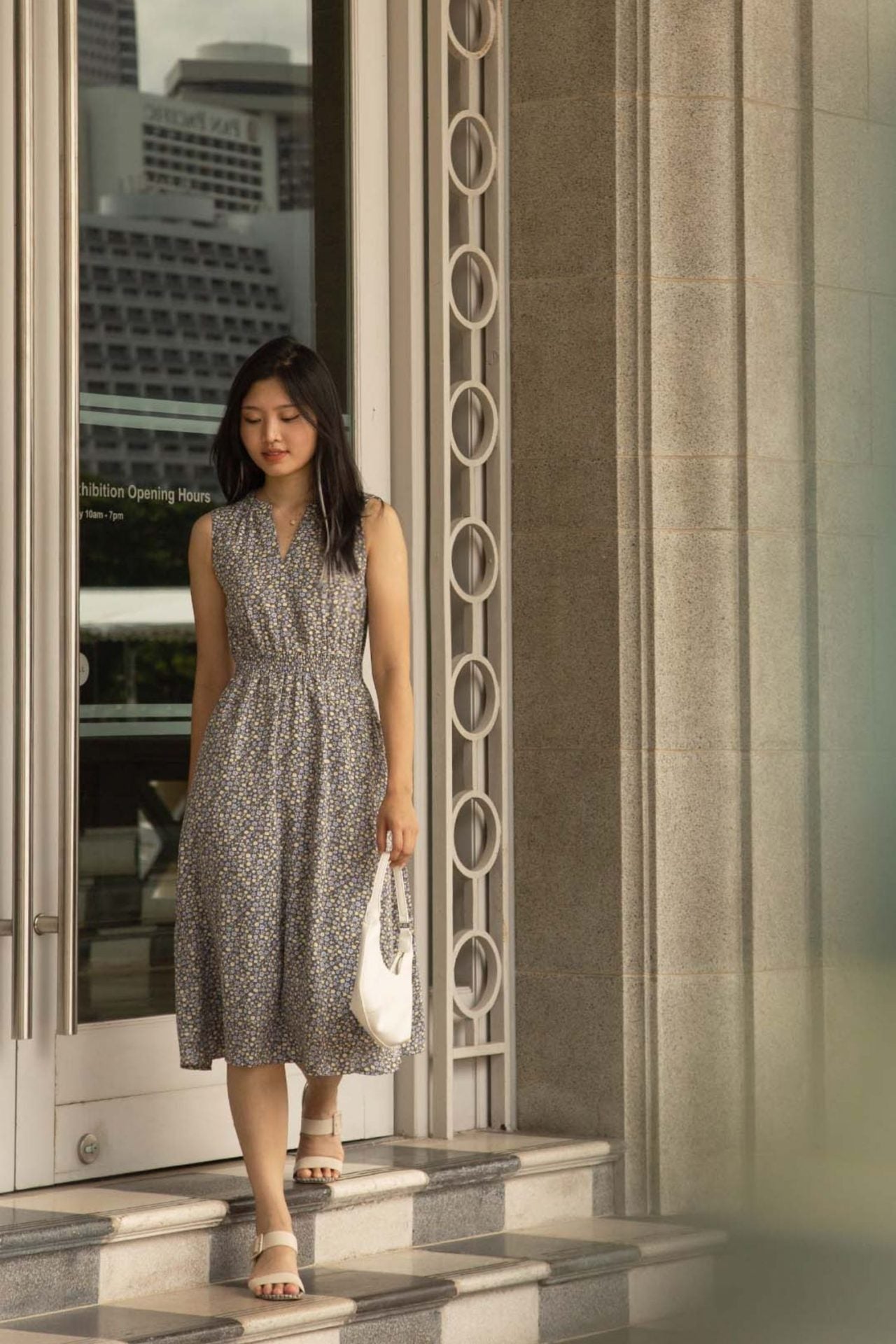 Printed Smocked Waist Dress