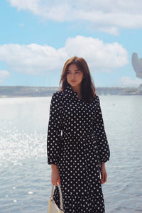 Printed Collared Tiered Dress