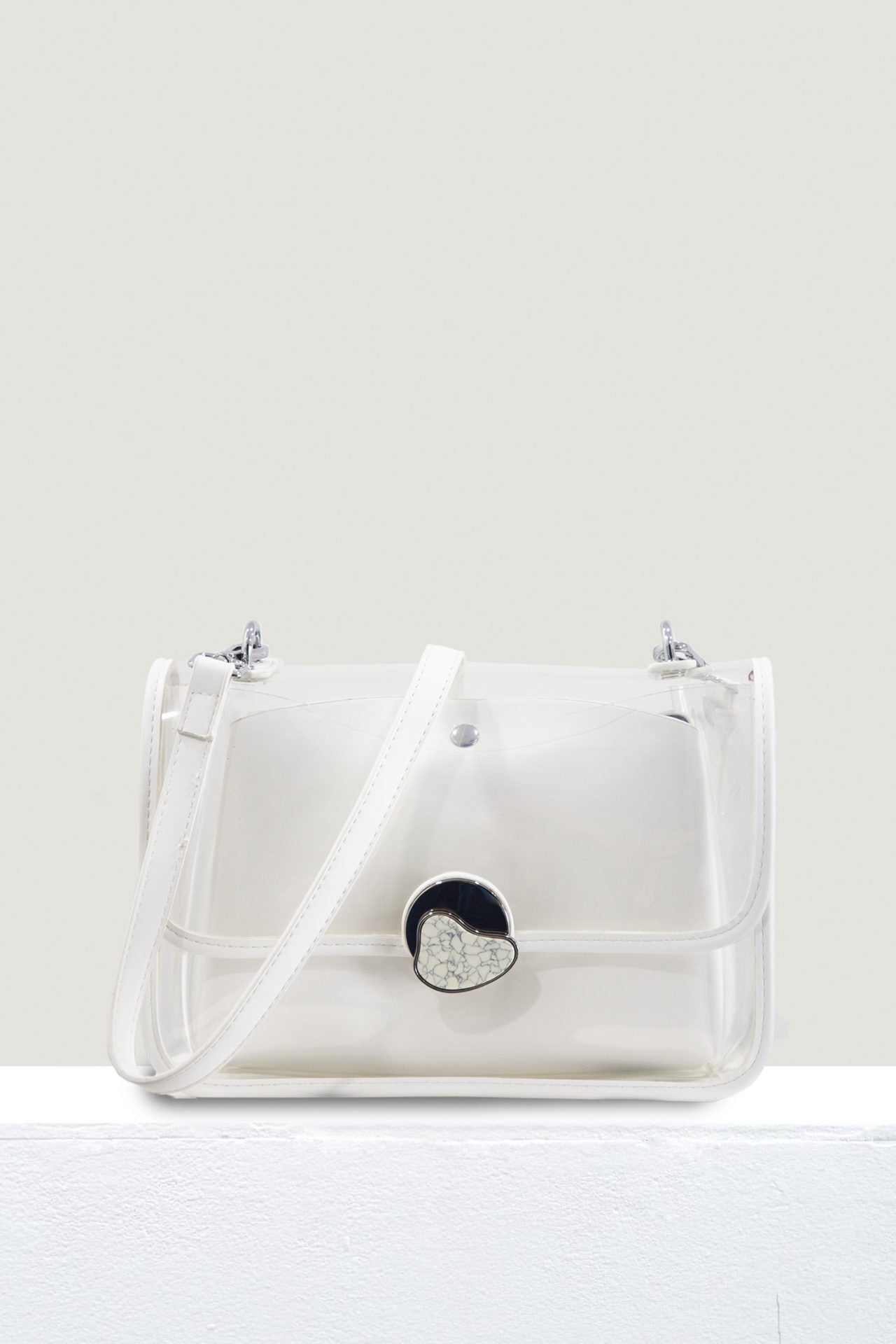 Transparent Sling Bag - White