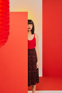 Printed Flare Skirt