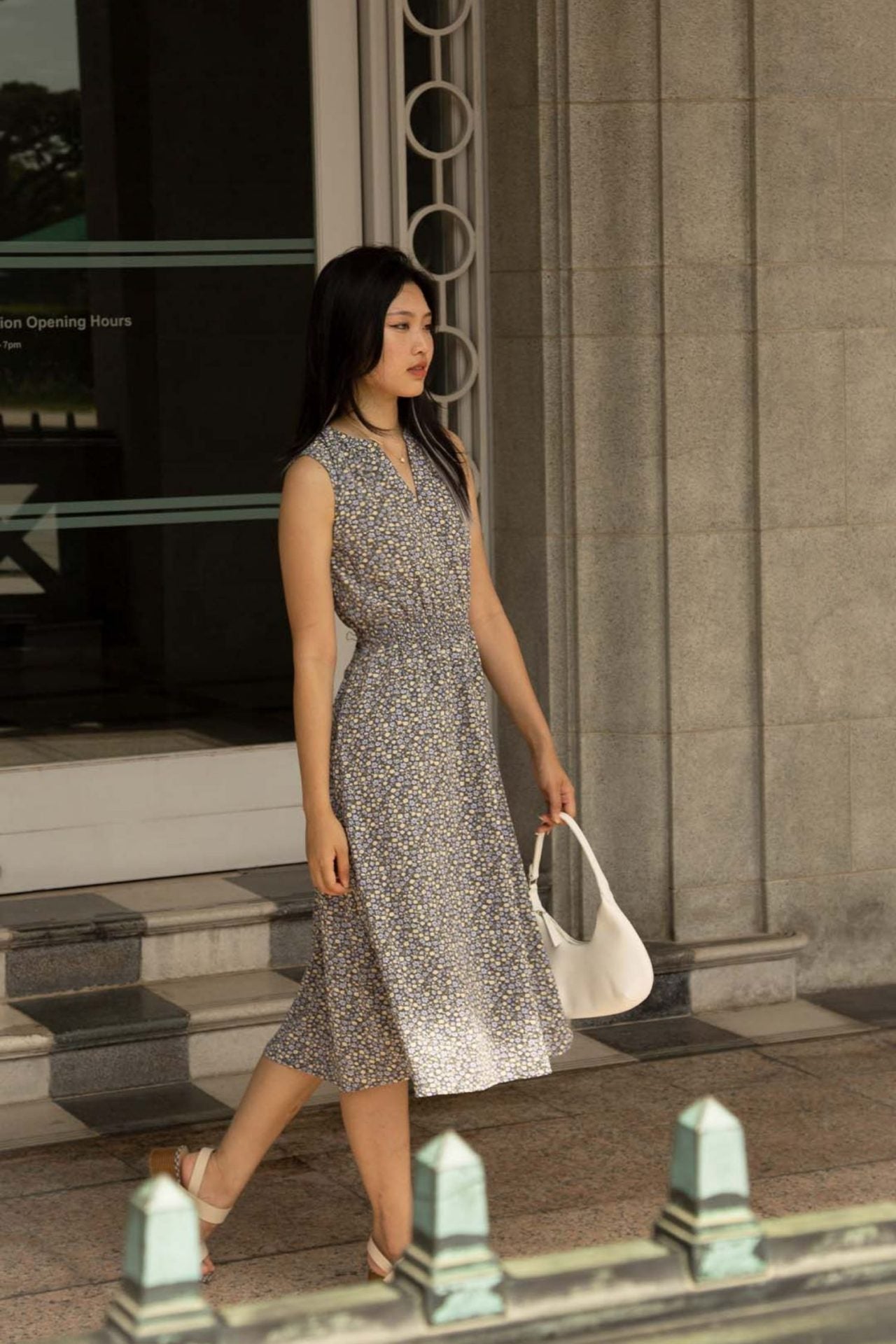Printed Smocked Waist Dress