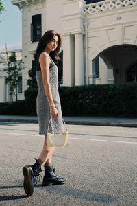 Contrast Tweed Dress