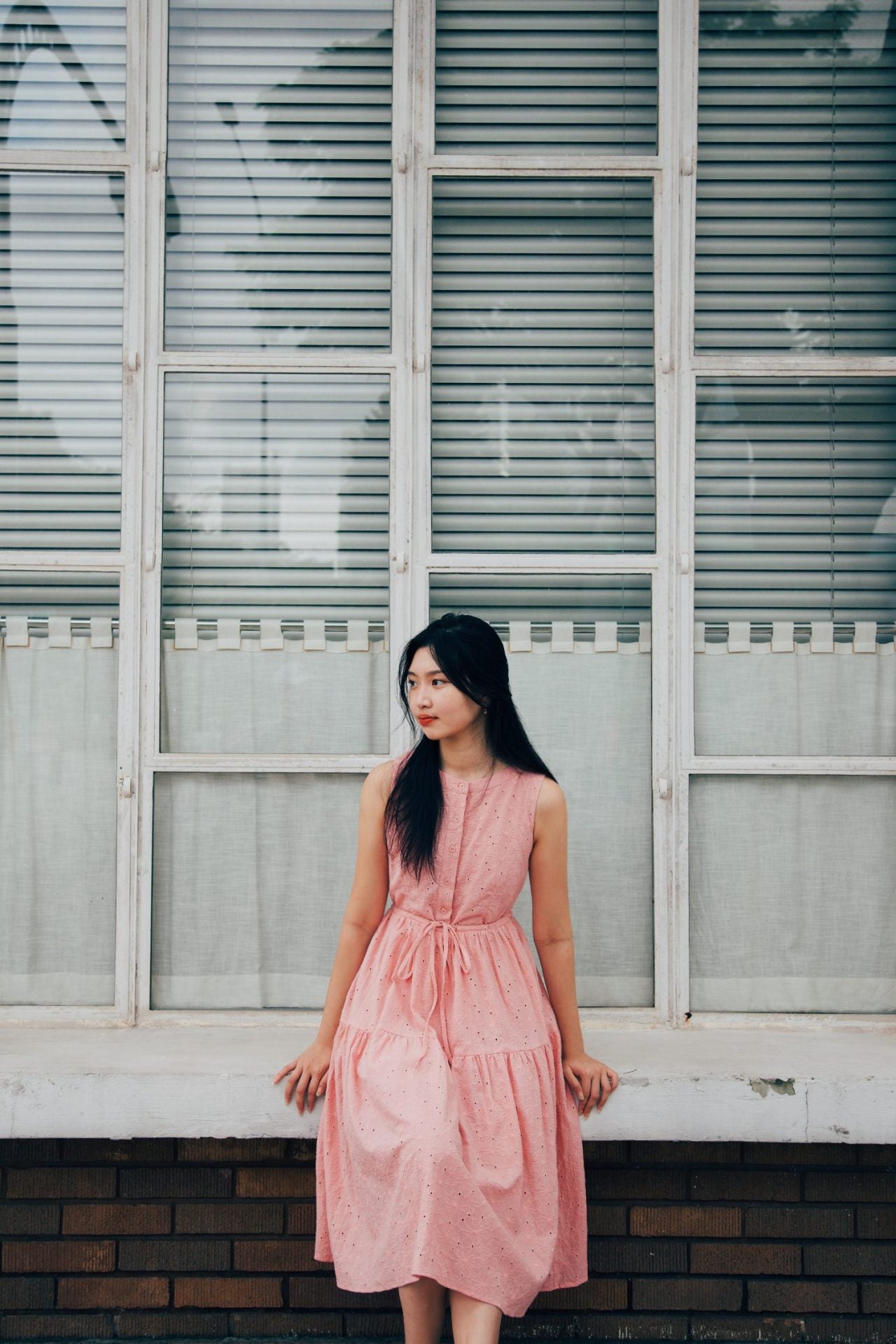 Button down pink dress on sale