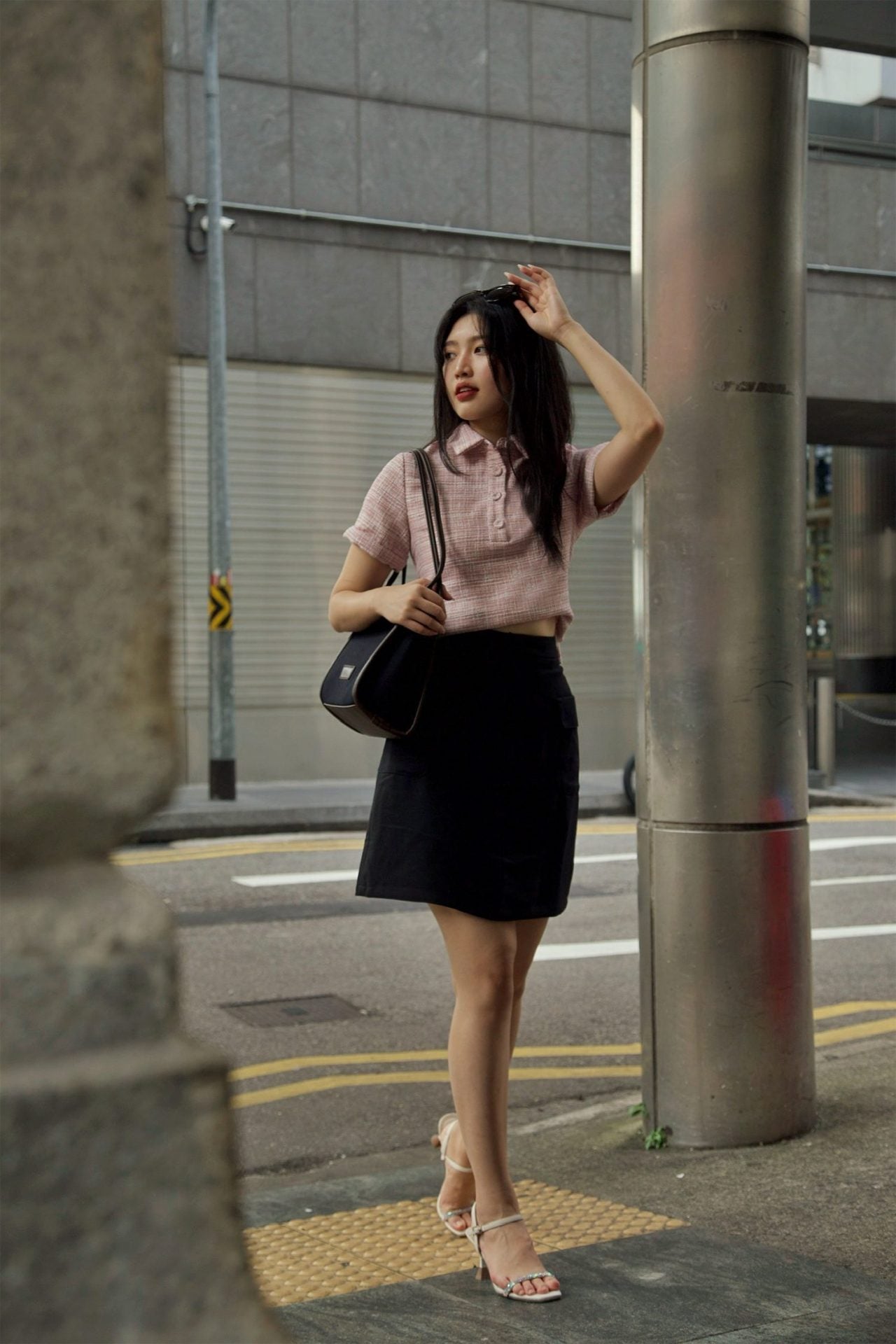 Tweed Collared blouse