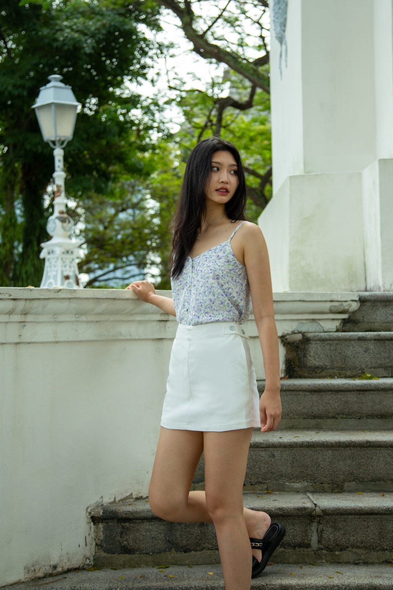 Printed Spaghetti Straps Tank Top