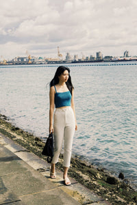 Knitted Cropped Spaghetti Top