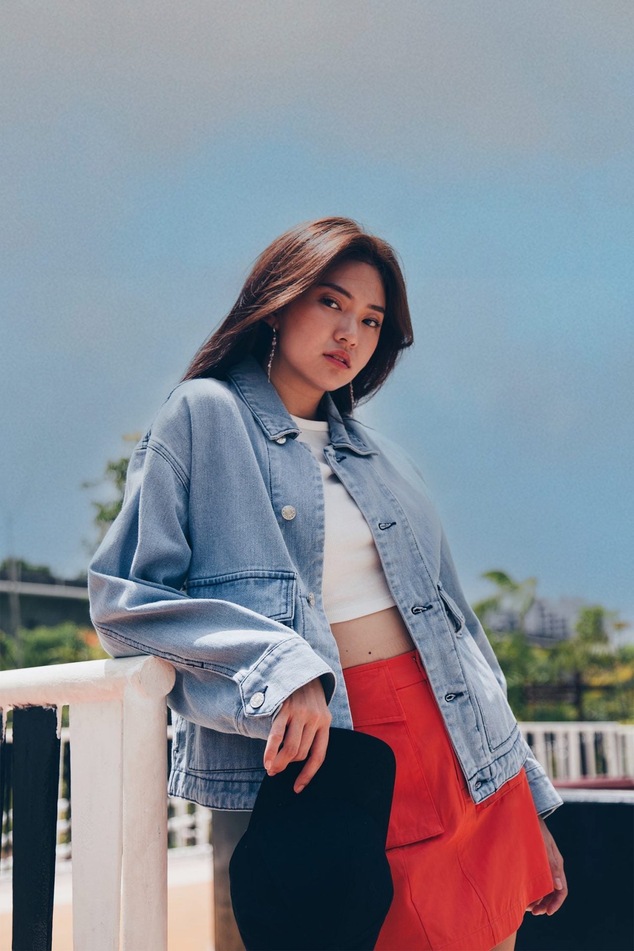 Boxy crop sale denim jacket