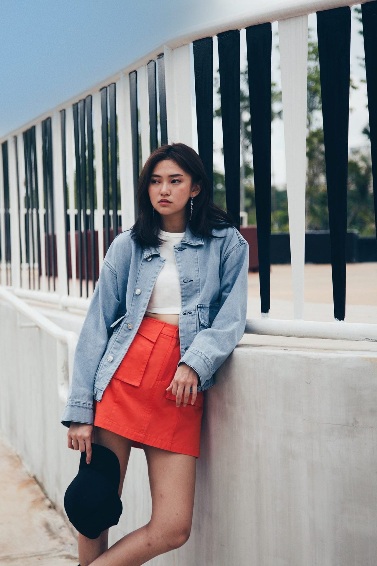 Boxy crop store denim jacket