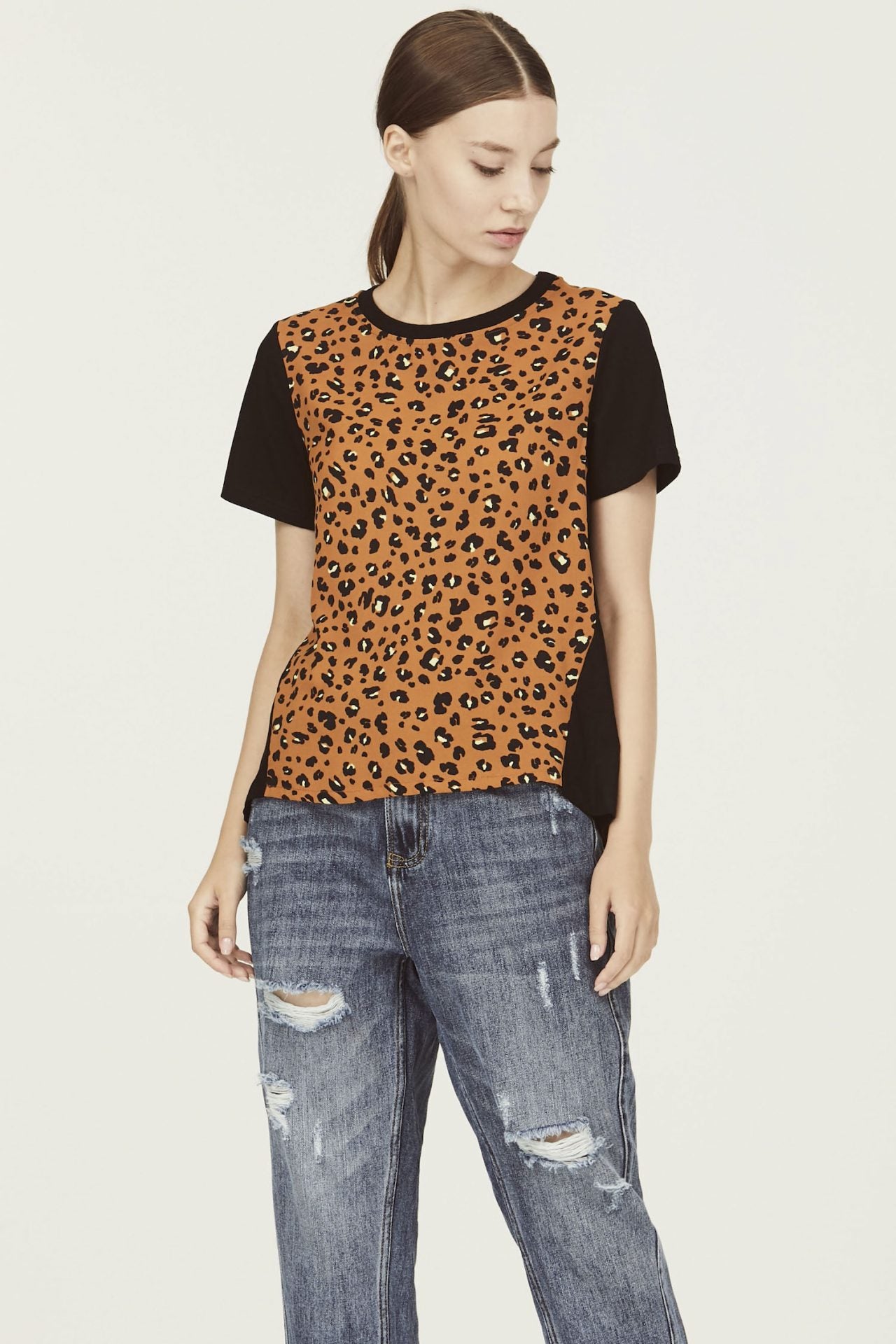 Contrast Print Tee