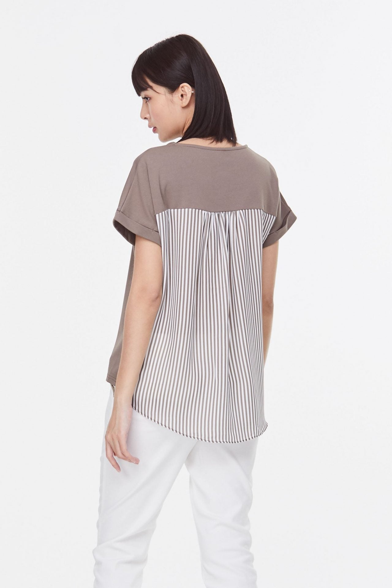 Contrast Fabric Tee