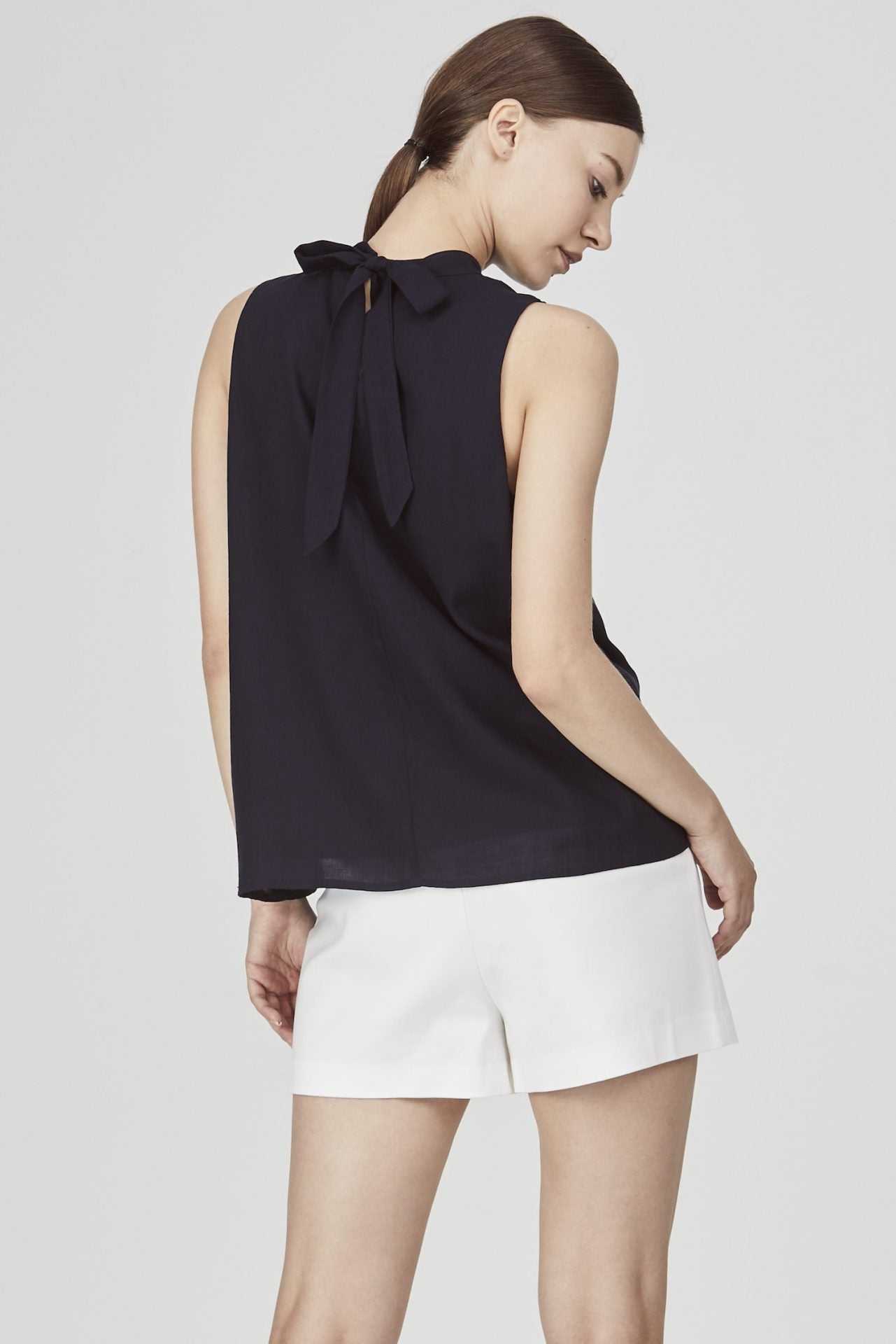 High Collar Sleeveless Top