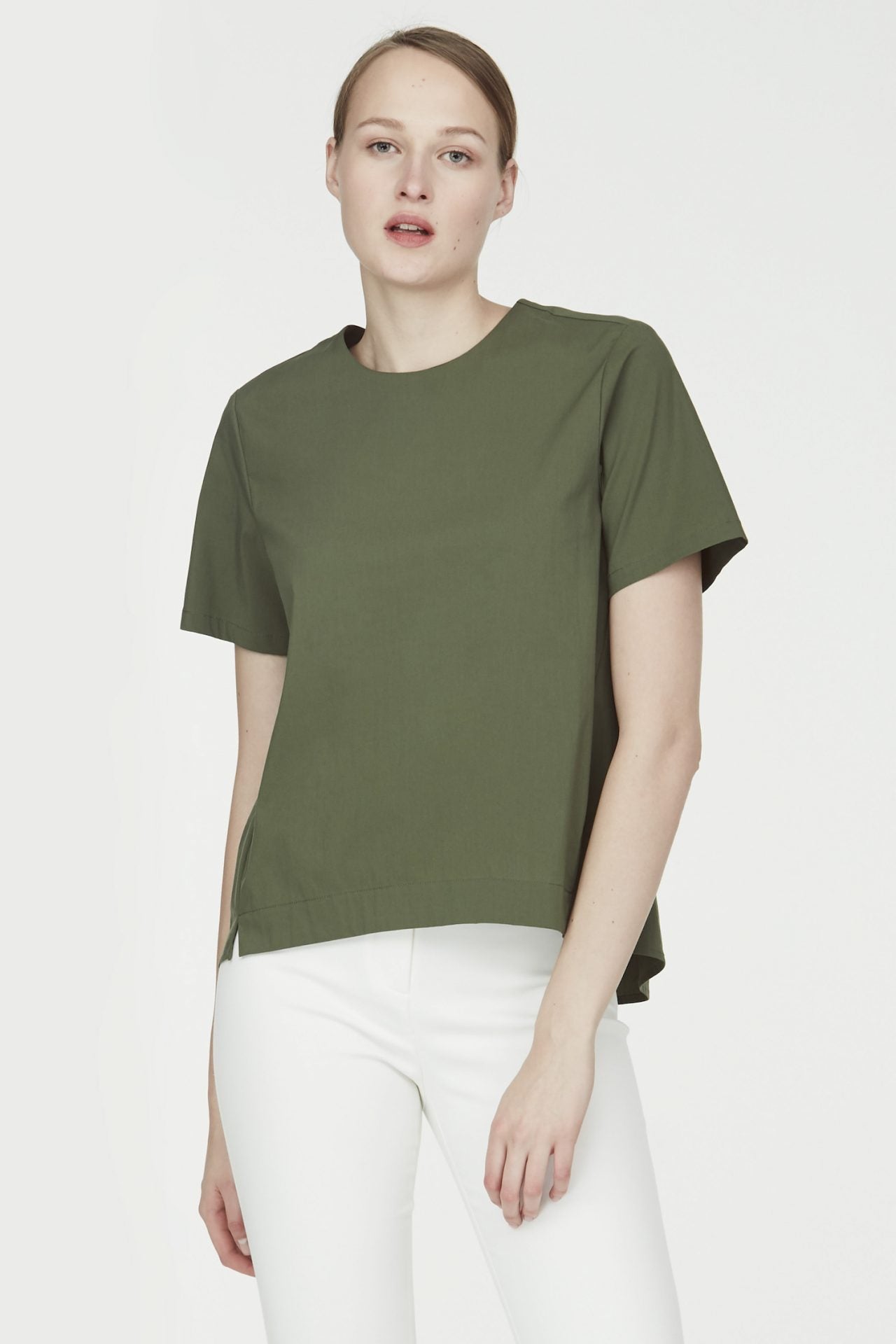 Back Button Detailed Blouse