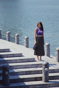 Printed Pleated Skirt