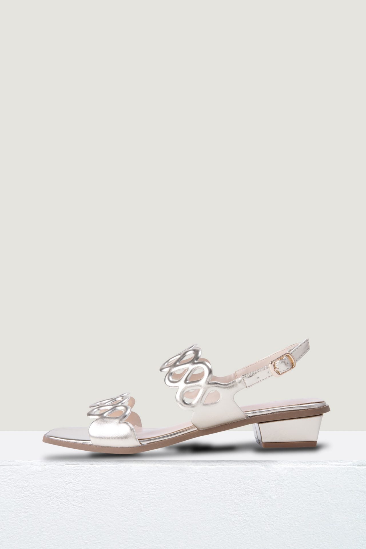Cut Out Sandals - Gold