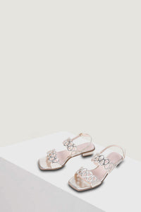 Cut Out Sandals - Gold