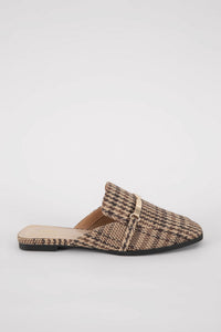 Houndstooth Metallic Detail Loafers