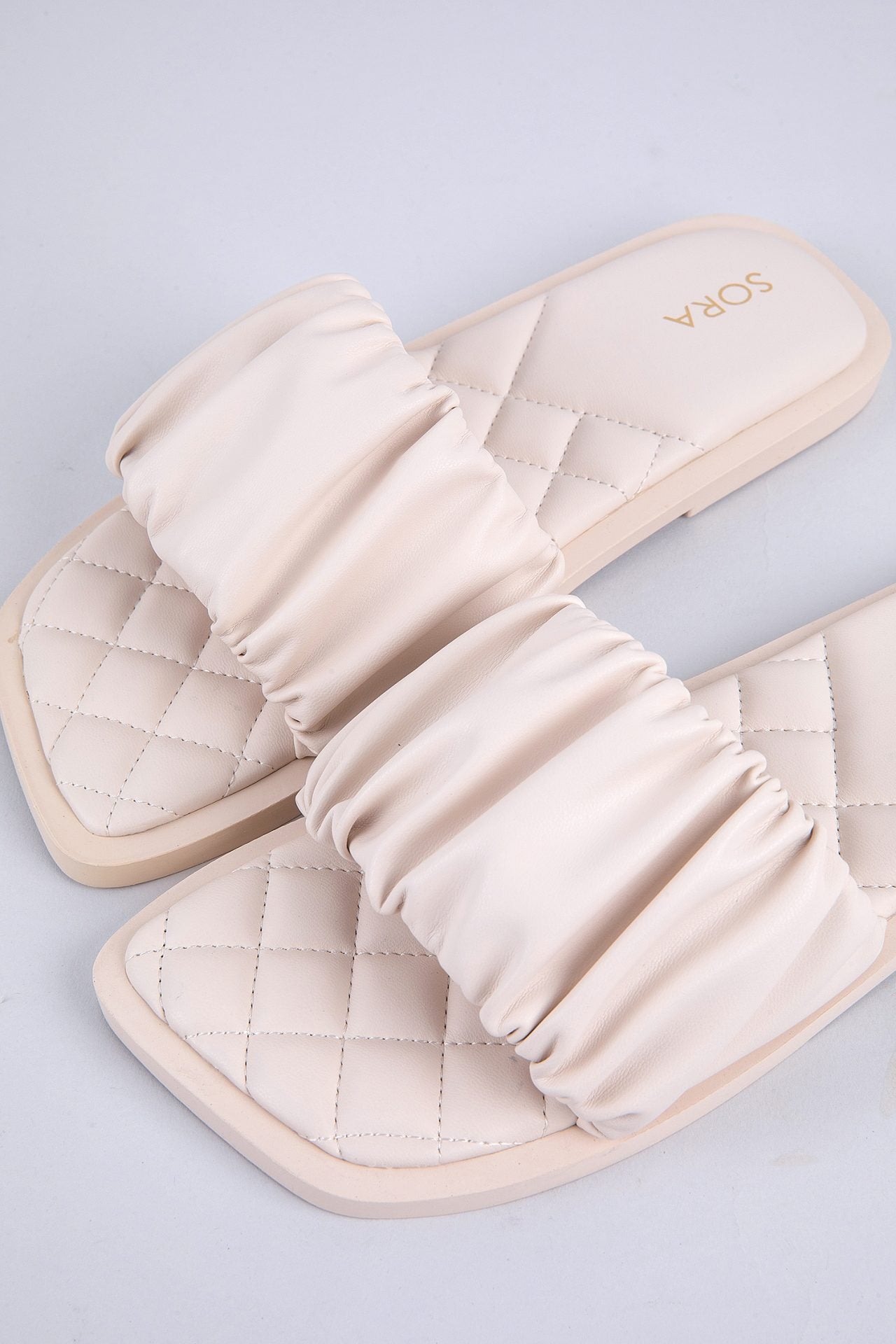 Square Toe Puffy Sandals