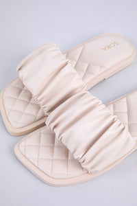 Square Toe Puffy Sandals