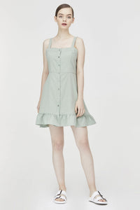 Strappy Ruffle Hem Dress