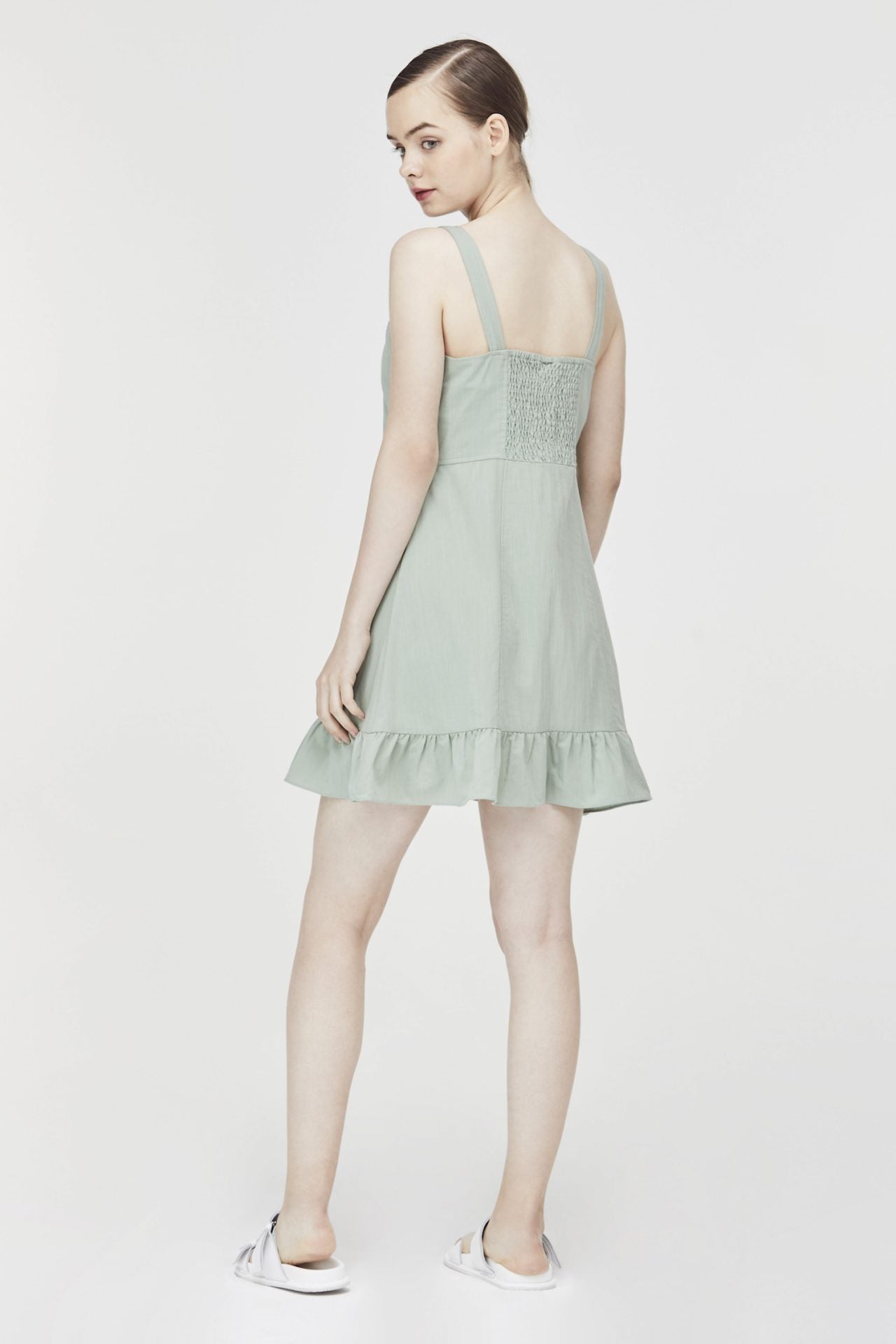 Strappy Ruffle Hem Dress