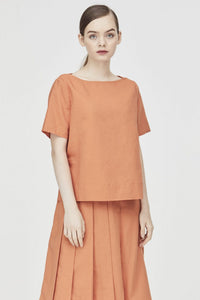 Linen Boatneck Blouse