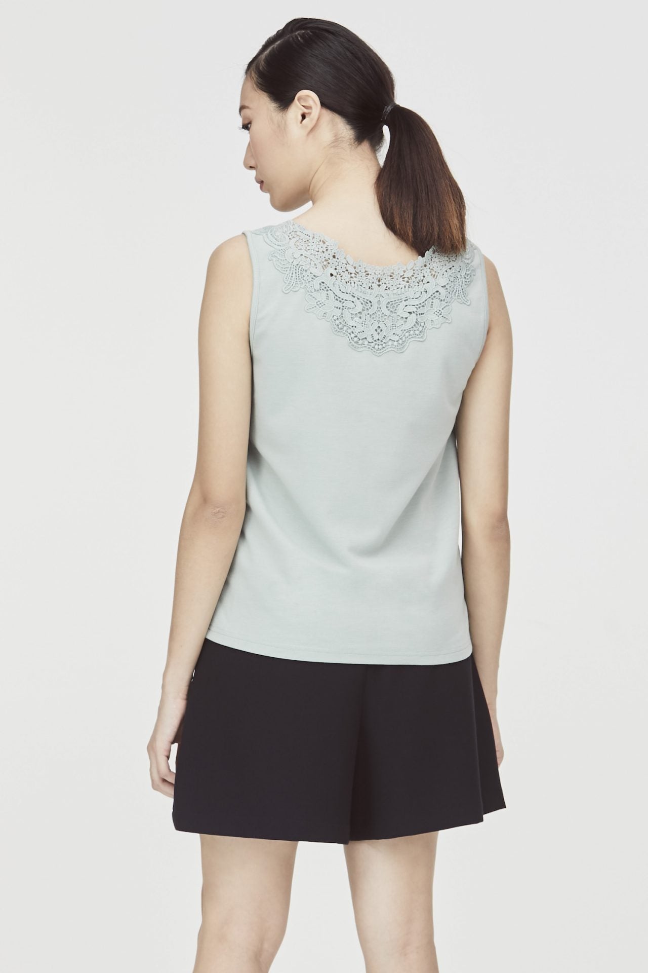 Lace-Patched Tank Top