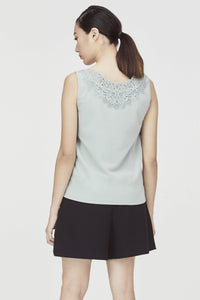 Lace-Patched Tank Top