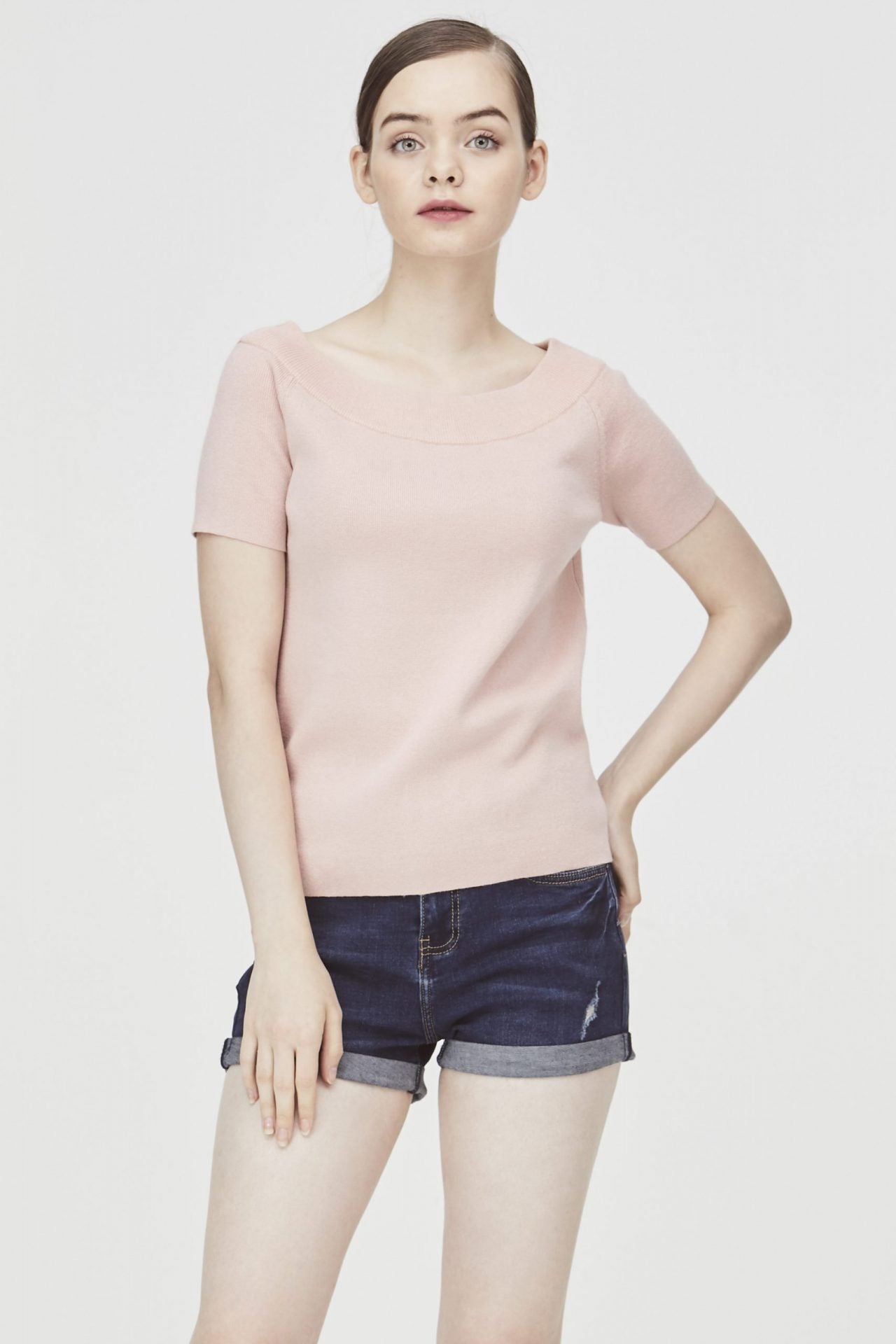 Boatneck Knit Top