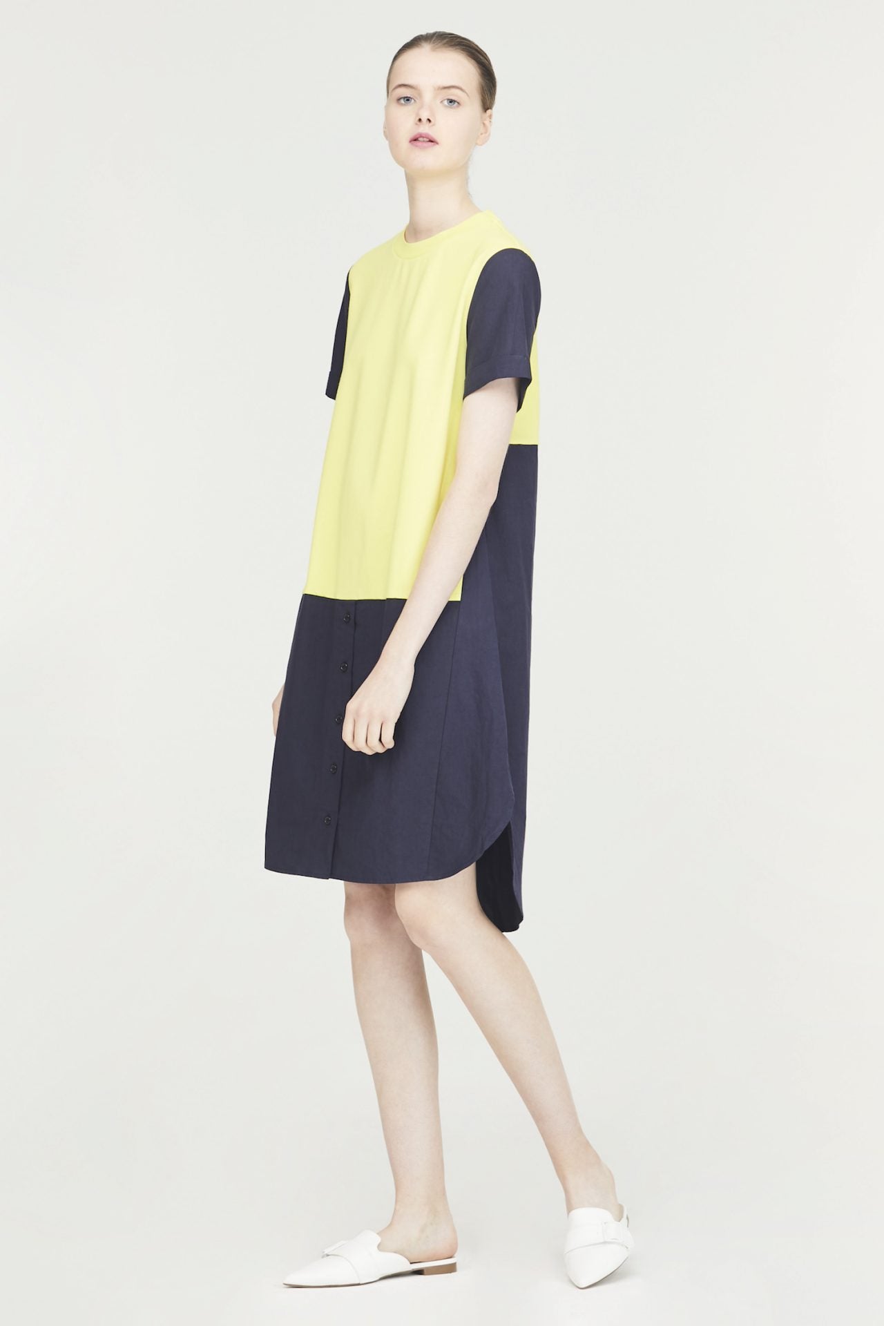 Mixed Fabric Dress