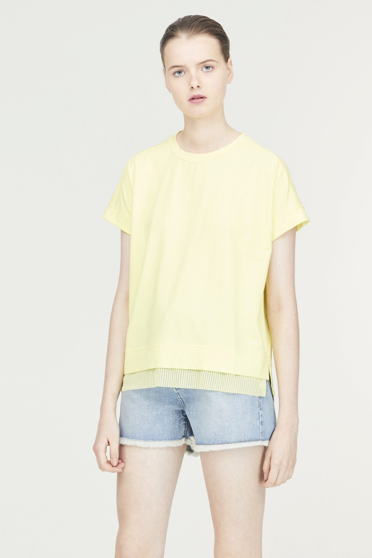 Striped Mesh Tee