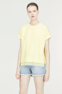 Striped Mesh Tee