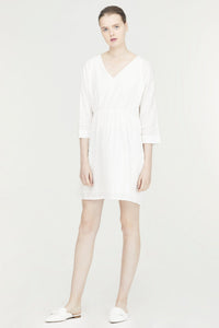 V-Neck Broderie Dress