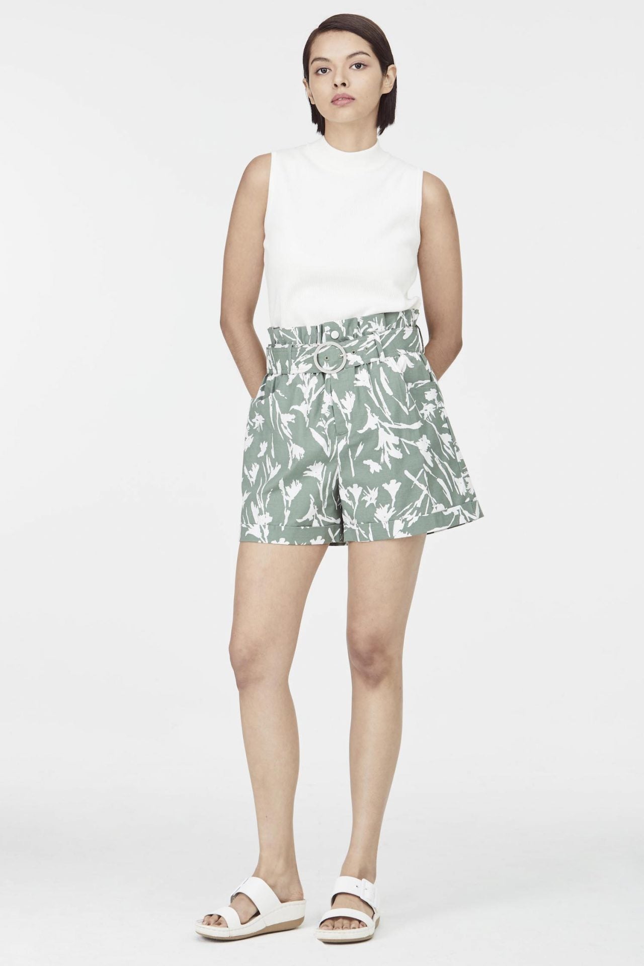 Floral Paperbag Shorts