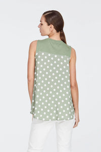 Back Contrast Panel Tank Top