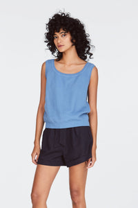 Scallop Neck Knit Top