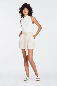 Buttoned Paperbag Shorts