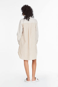 Striped Pocket Shirt Dress