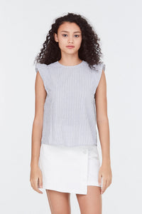 Extended Shoulder Flap Blouse