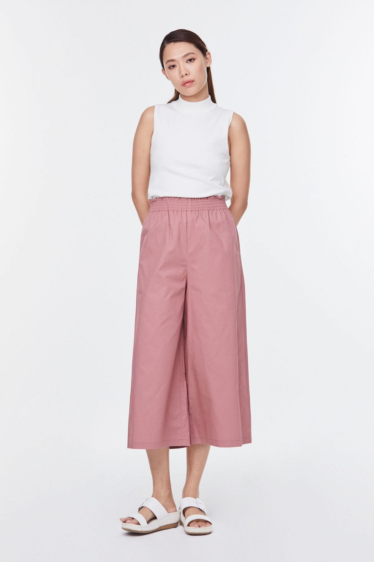 Elasticated Wide-Legged Culottes