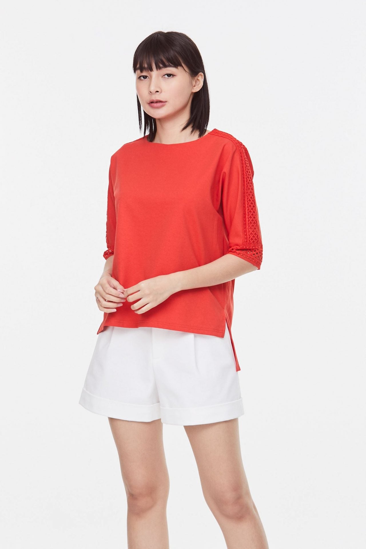 Lace Sleeves Blouse