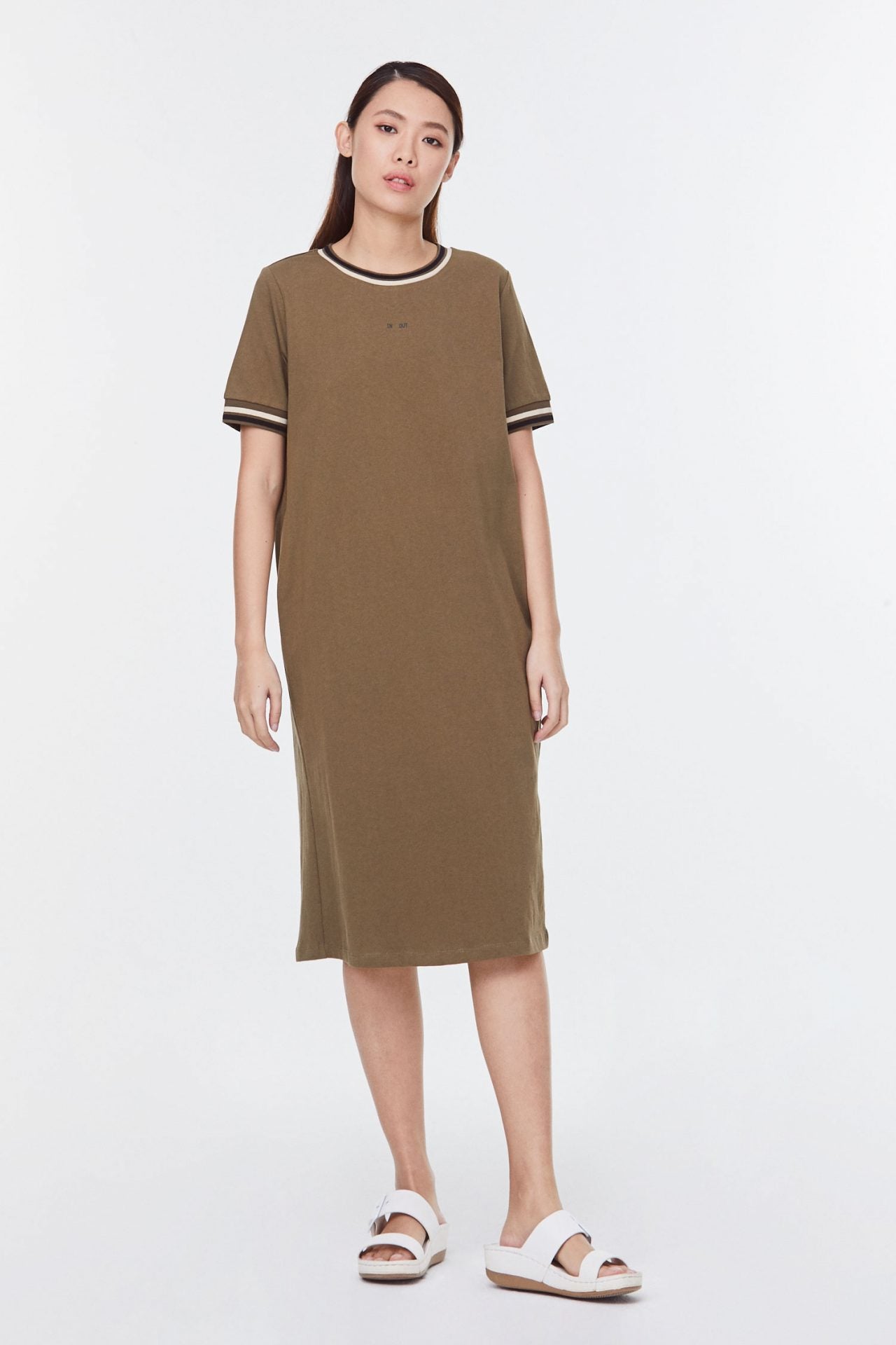 Contrasting Basic Dress