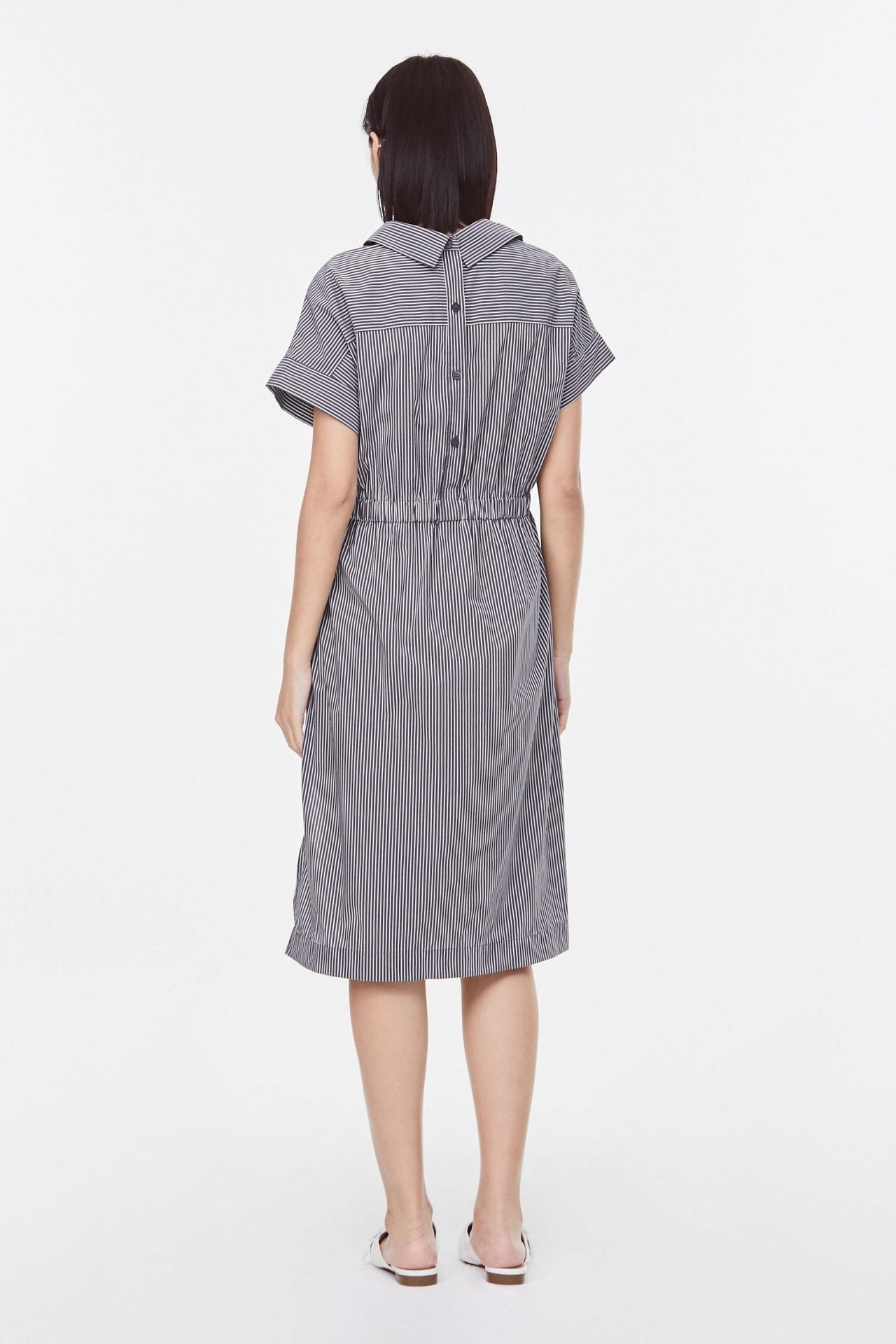 Elasticated Waist Stripes Dress
