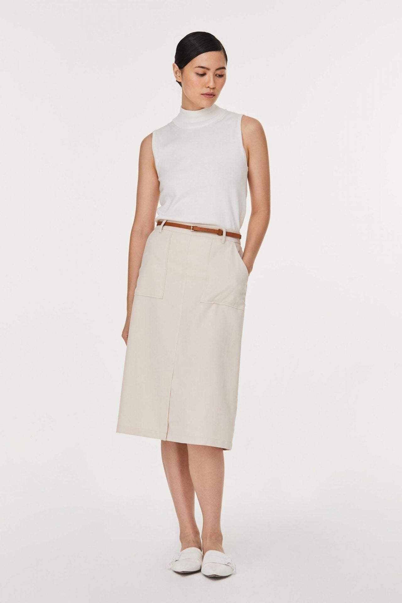 Belted A-Line Skirt – iORA