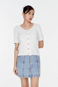 Ribbed Printed Top