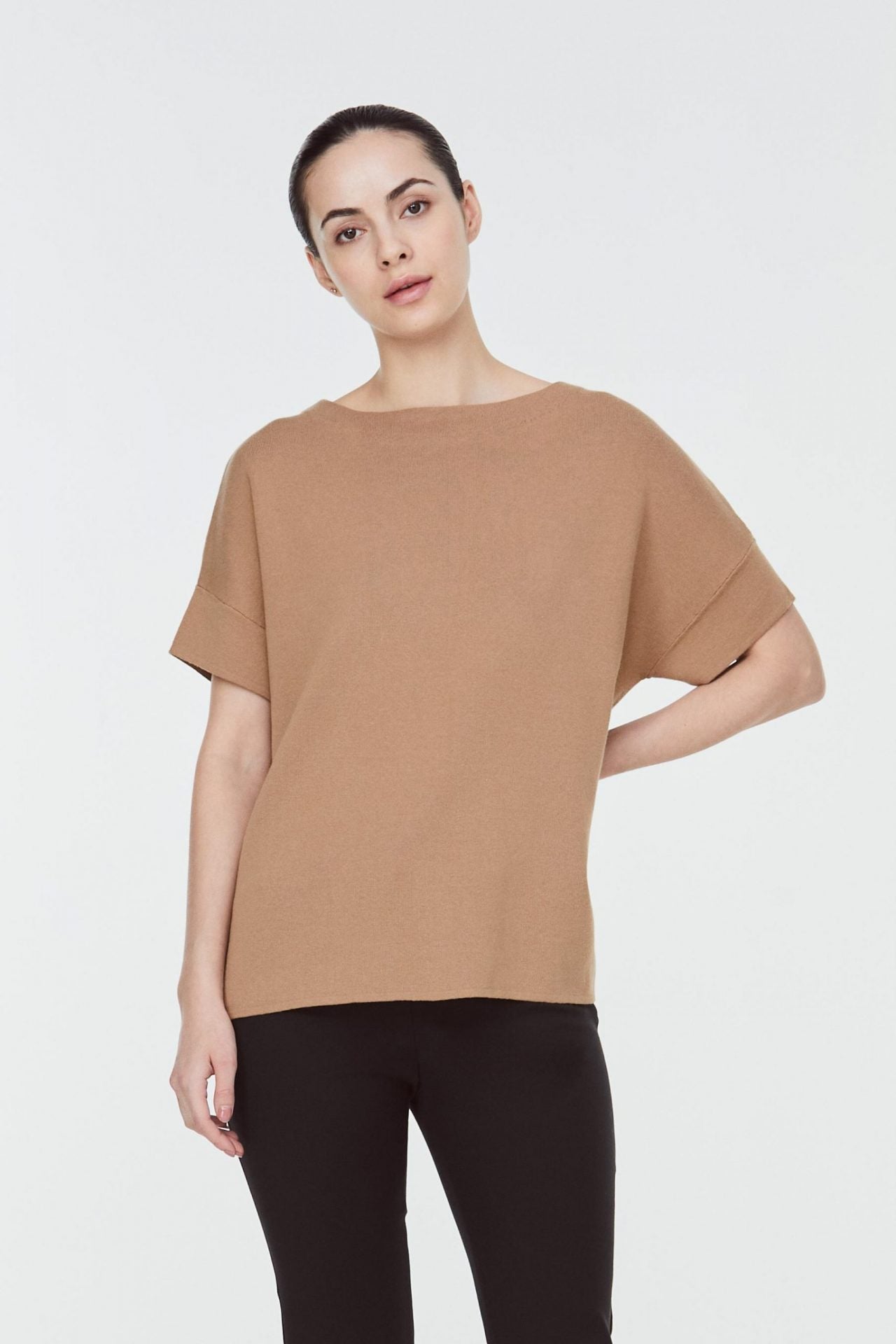 Boat Neck Knitted Blouse