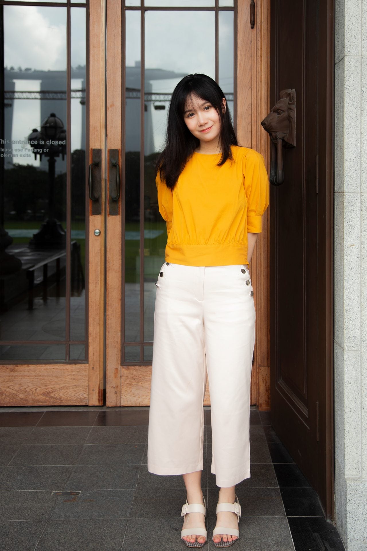 Diagonal Buttons Culottes