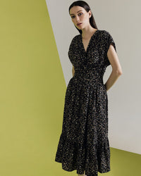 Magyar V-Neck Ruched Blouse