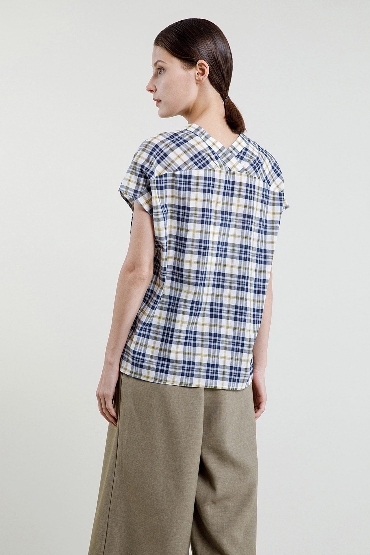 Checker Magyar Blouse
