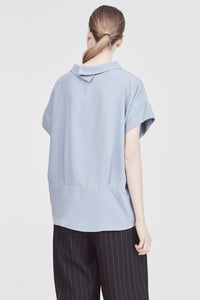 Turn-Down Collared Blouse